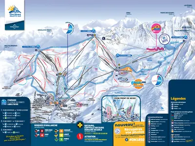 Pistenplan Orcières-Merlette