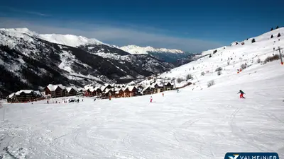 Blick auf die Piste von Valmeinier