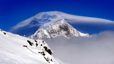Blick auf den Monte Bianco