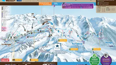 Pistenplan La Mongie-Barèges