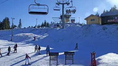 Blick ins Skigebiet Le Lac Blanc