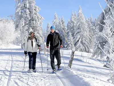 Schneeschuhläufer in Le Lac Blanc © Vallée de Kaysersberg Tourisme
