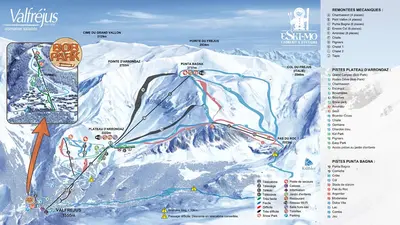 Pistenplan Valfréjus