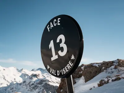 La Face de Bellevarde ist eine berühmt-berüchtigte schwarze Piste von Val d`Isère © Val d`Isère