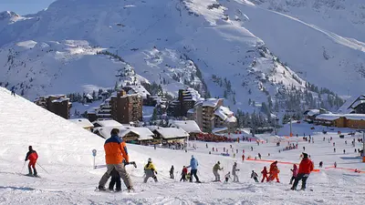 Die Talabfahrt nach Avoriaz