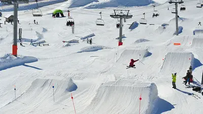 Einer der Snowparks in Avoriaz