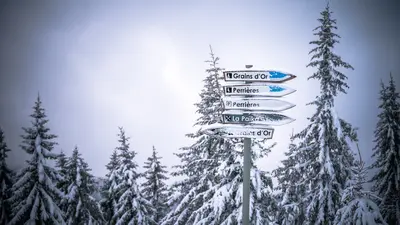 Beschilderung in Les Gets