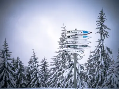 Beschilderung in Les Gets © Keno Photographie / Les Gets Tourisme