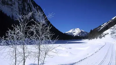 Gespurte Doppel-Loipe