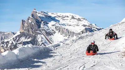 Rodeln im Skigebiet Megève