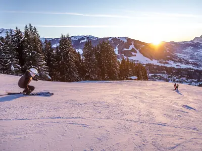 Skifahren im Skigebiet Megève © Megève Commune