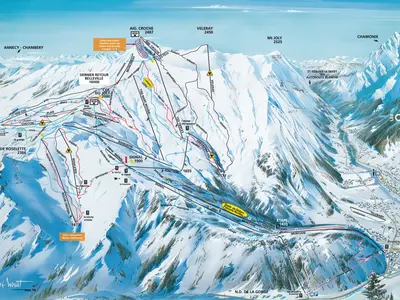Pistenplan Les Contamines Montjoie