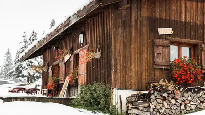 Der erste Schnee in Combloux