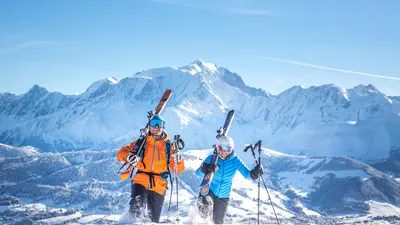Skifahrer in Combloux