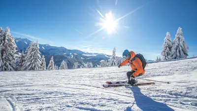 Skifahrer in Combloux