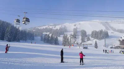 Eine PIste in Courchevel