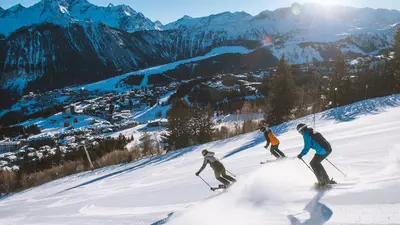 Skifahrer in Courchevel