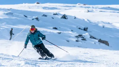Skifahrer in Val Thorens