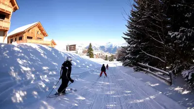 Kinder bei der Abfahrt