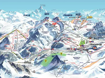 Pistenplan Montgenèvre © OT Montgenèvre