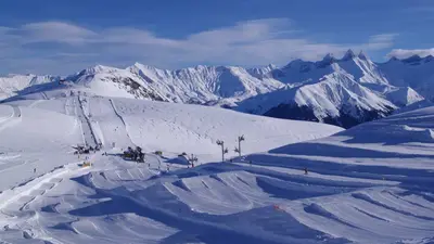 Blick auf den Snowpark