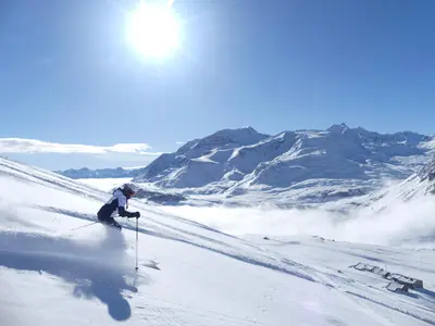 Skifahren im Val Cenis