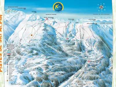Pistenplan Les Karellis