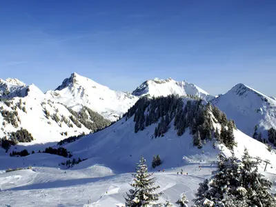 Blick ins Skigebiet Praz de Lys Sommand © Praz de Lys Sommand
