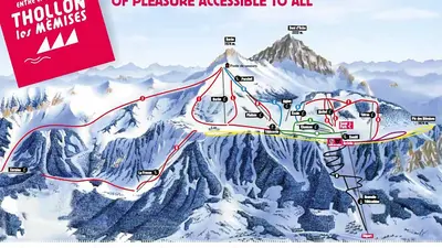 Pistenplan Thollon Les Memimes