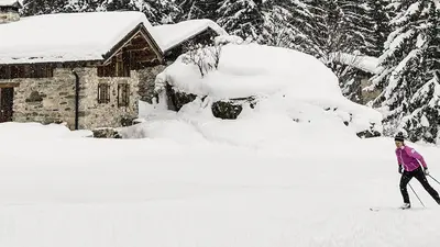 Langläufer in Pralognan-la-Vanoise