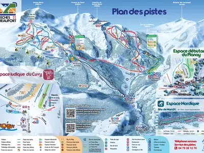 Pistenplan Arêches Beaufort