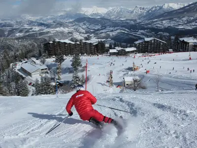 Skiabfahrt im Skigebiet Chabanon © Station de Chabanon