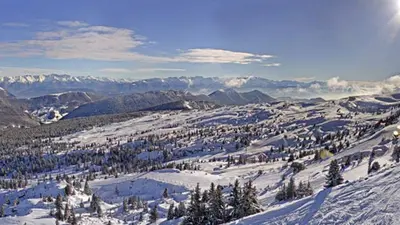 Panoramablick vom Skigebiet Aillons-Margériaz