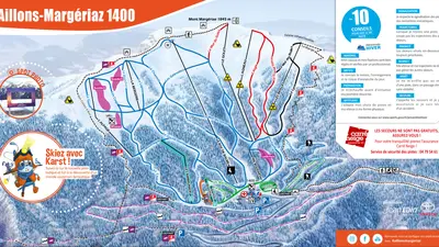 Pistenplan Aillons-Margériaz 1400