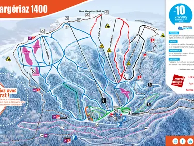 Pistenplan Aillons-Margériaz