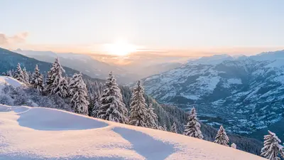 Sonnenuntergang an der Route du Col