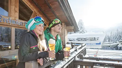 Skifahrpause in Garmisch