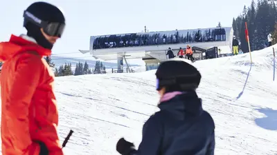 Blick auf die Bergstation