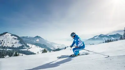 Skifahrer am Sudelfeld
