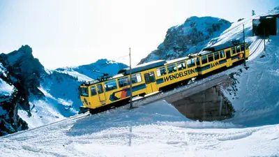 Zahnradbahn in den Bergen