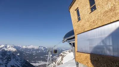 Bergstation der neuen Nebelhornbahn