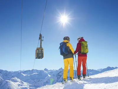 Skifahrer am Nebelhorn © OBERSTDORF·KLEINWALSERTAL BERGBAHNEN