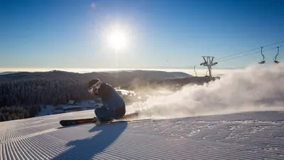 Skifahrer am Feldberg