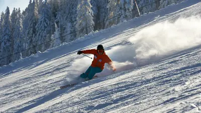 Sportlicher Skifahrer am Großen Arber
