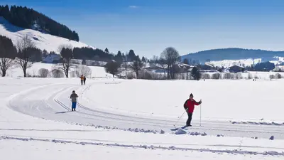 Langläufer im Bernauer Hochtal