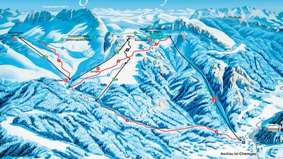 Pistenplan Skigebiet Kampenwand