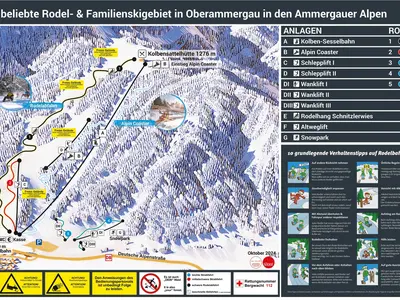 Pistenplan Kolben - Oberammergau