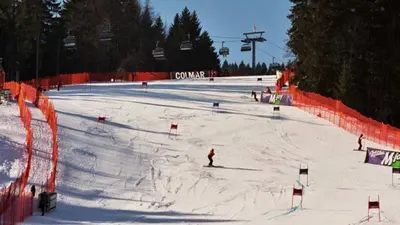 Piste mit Slalom