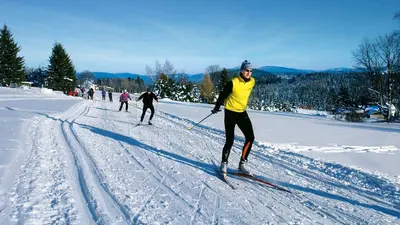 Langläufer auf der Sonnenloipe