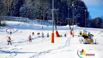 Kinder am Schlepplift in Zwiesel